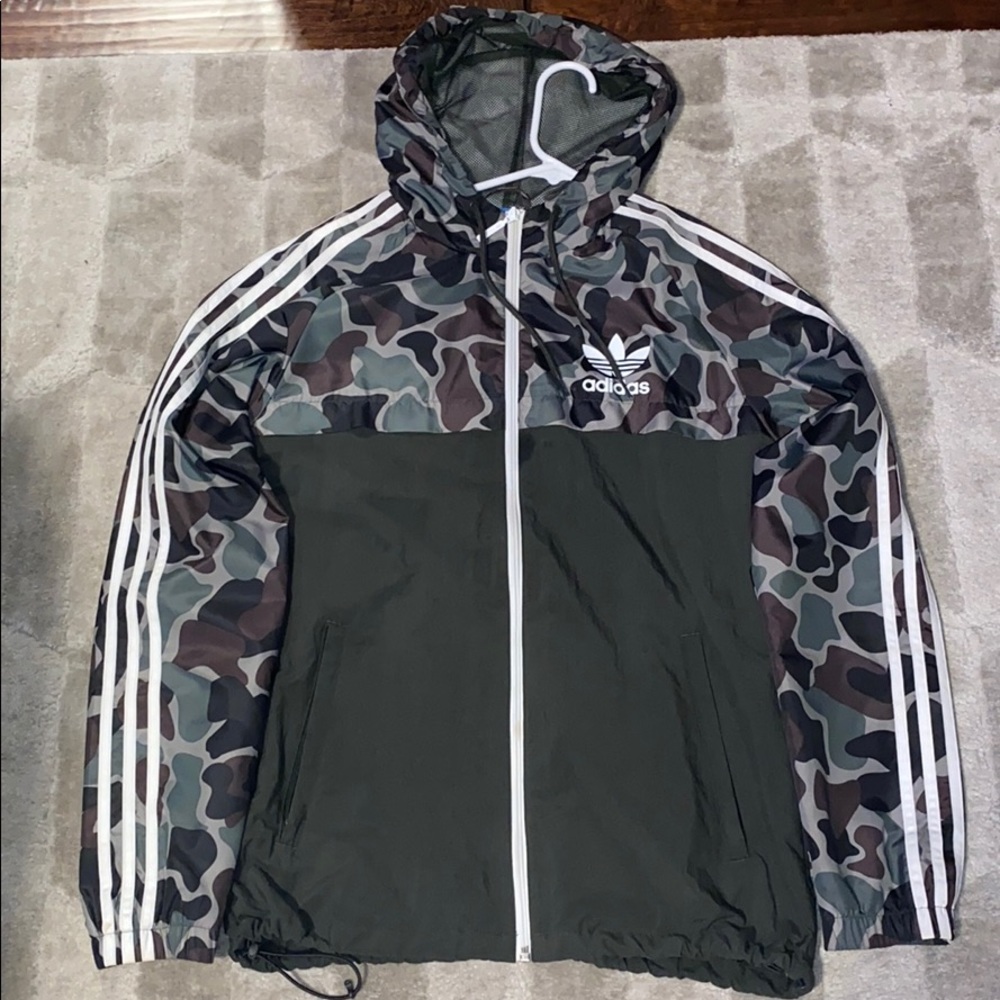 Adidas camo windbreaker